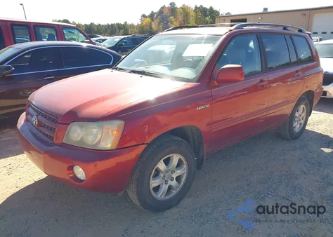 2003 Toyota Highlander Limited V6 z USA, uszkodzony, nr VIN JTEHF21A030109739
